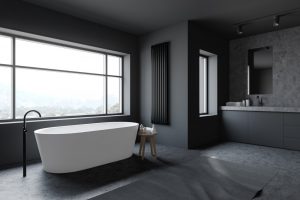 posadzka w łazience z kamienia naturalnego