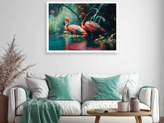 plakaty do salonu z pelikanem