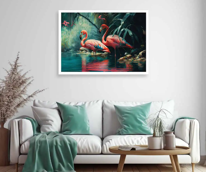 plakaty do salonu z pelikanem